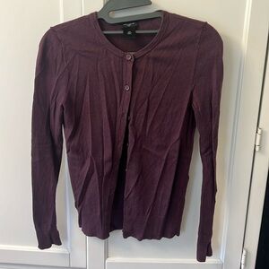 Anne Taylor petite XS cardigan, plum purple